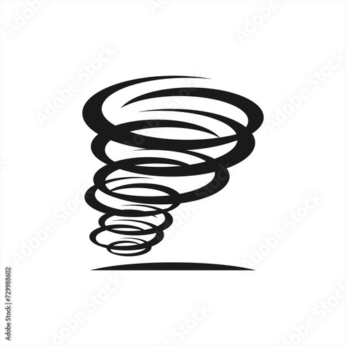 tornado wind vector design, icon, symbol, silhouette, tornado illustration