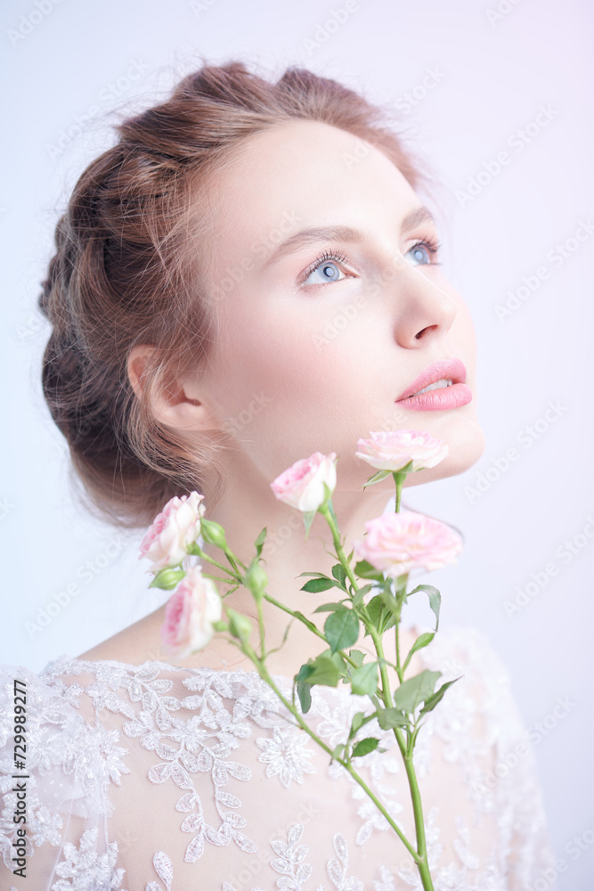 roses and female beauty