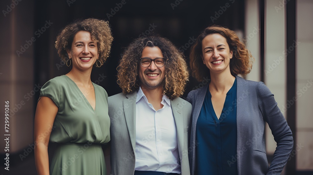 Fototapeta premium Friends standing in natural color tones , standing, natural color tones, friends