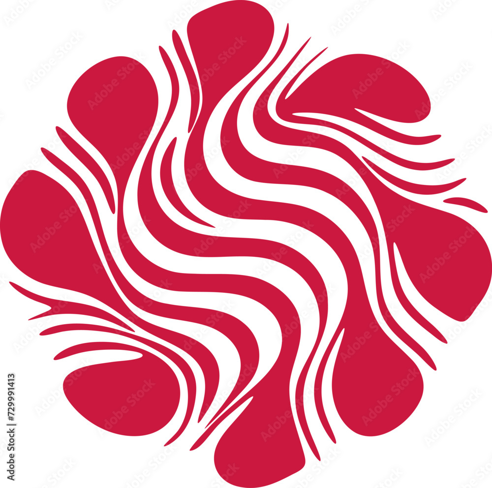 Obraz premium Round shape illustration. Abstract circle pattern hand drawing design element