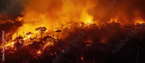 Unprecedented fire in Amazon rainforest.