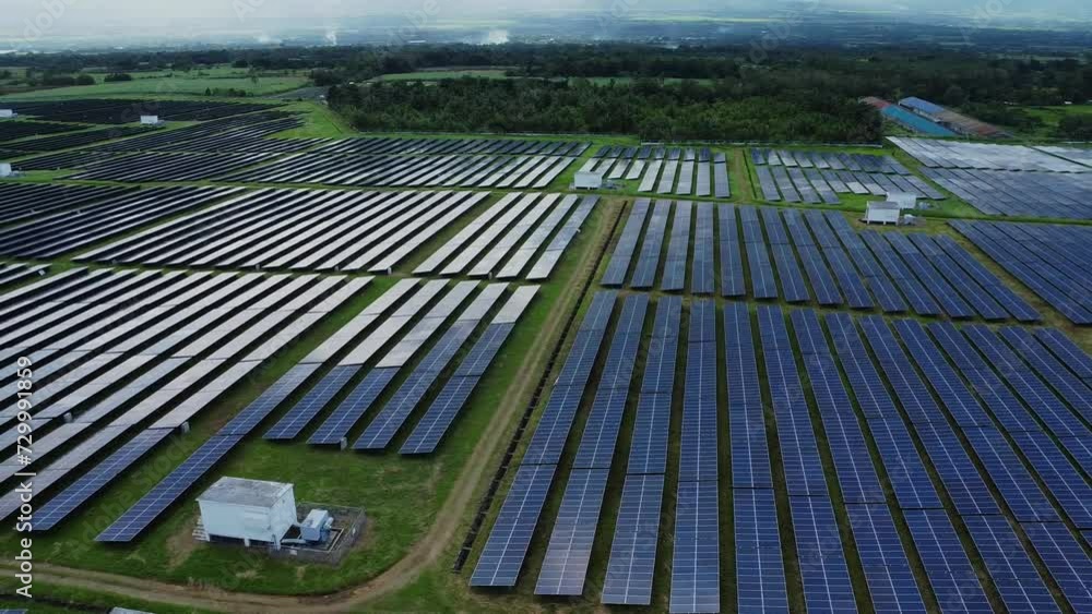 Aerial view of solar panels of a power plant. Energy of sun Aerial view of solar panels of a power plant. Energy of sun
