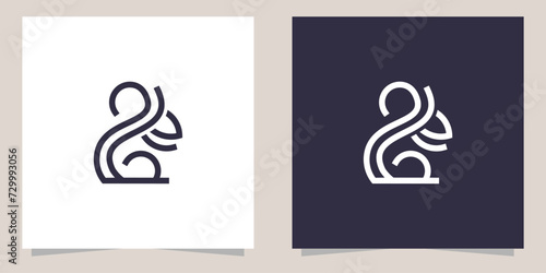 squirrel logo design vector