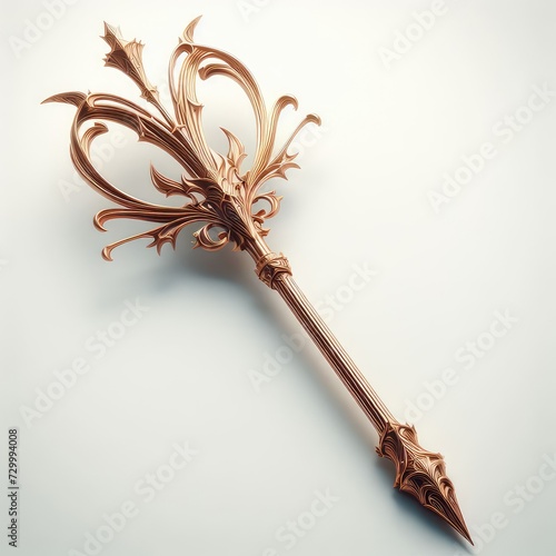 antique golden magic staff
 photo