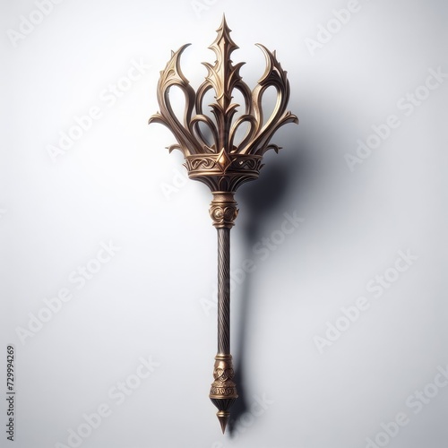 antique golden magic staff 