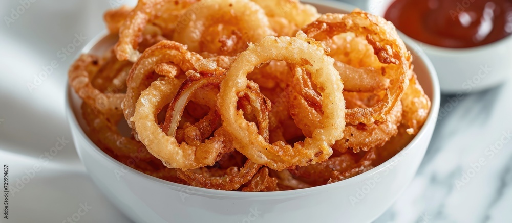 Snack with fried onions
