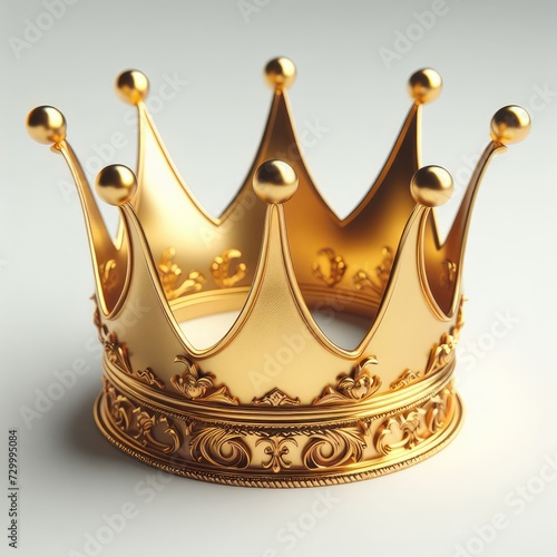 golden crown isolated on white 