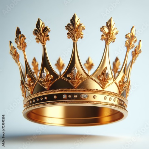 golden crown isolated on white 