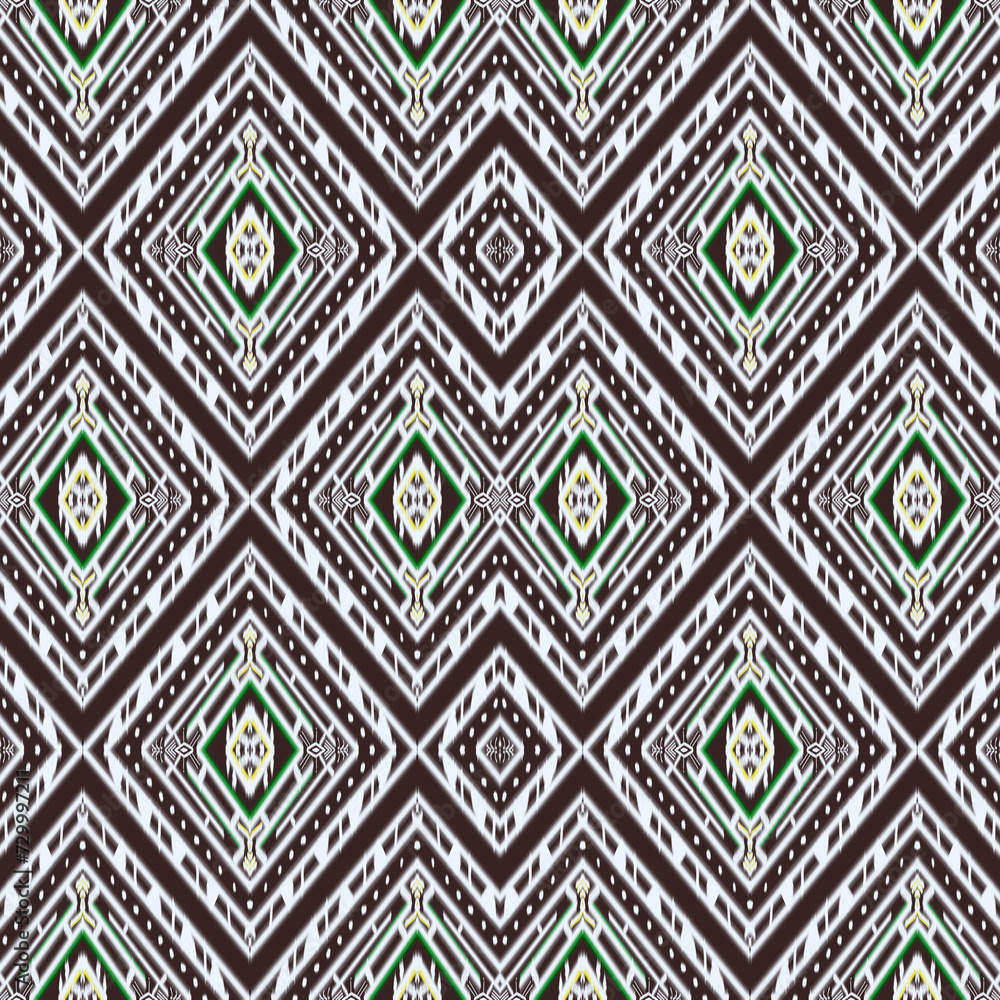 Monochrome ikat fabric pattern. Monochrome ikat fabric pattern.