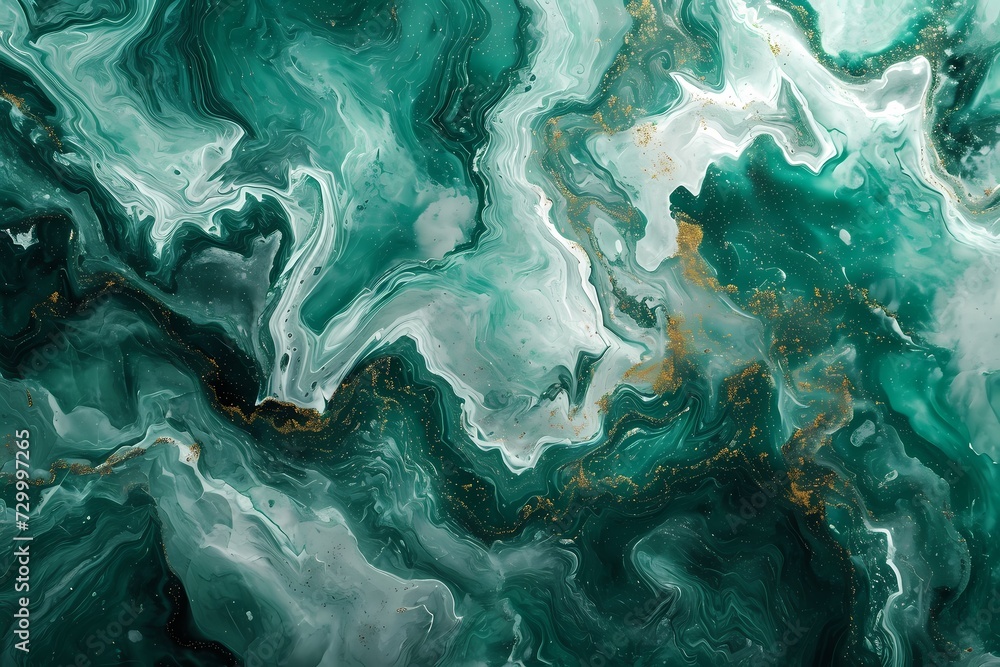 deep green shade luxury abstract marble background - obrazy, fototapety, plakaty 