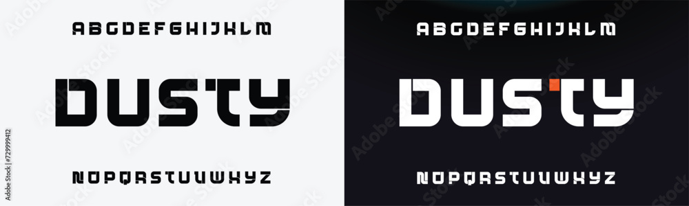 Naklejka premium Abstract modern urban alphabet fonts. Typography sport, simple, technology, fashion, digital, future creative logo font. vector illustration