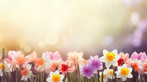Easter spring flowers.