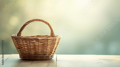 Empty wicker basket