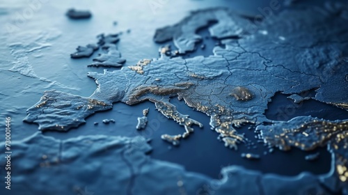 A close up of a map showing europe and the uk, AI