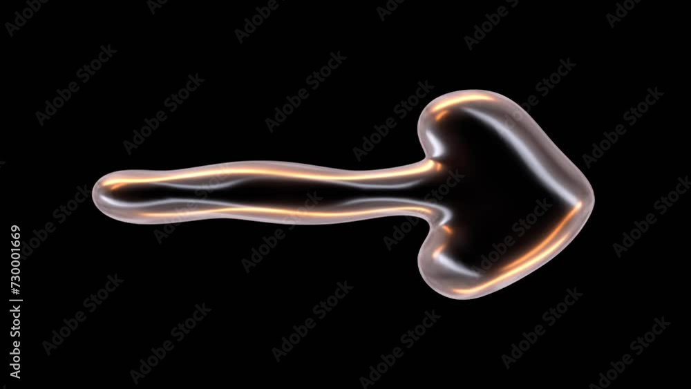 3d animation of glowing arrow pointing right isolated on black background 3d animation of glowing arrow pointing right isolated on black background