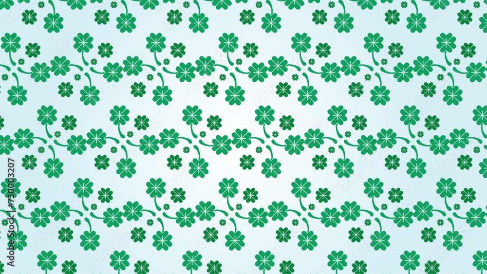 St. Patrick's Day background, shamrock flowers and leaves random seamless pattern, background, backdrop, wallpaper, fabric decoration, wall art, prints St. Patrick's Day background, shamrock flowers and leaves random seamless pattern, background, backdrop, wallpaper, fabric decoration, wall art, prints