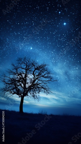 Moonlit night sky contributing to healthy ecosystems , moonlit night sky, healthy ecosystems, night