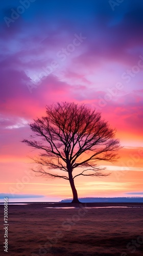 beautiful tree in golden hour beautiful background  nature background
