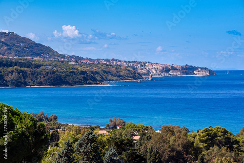 Fototapeta Naklejka Na Ścianę i Meble -  Tropea coast view of Marina di Zambrone, Vibo Valentia district, Calabria, Italy