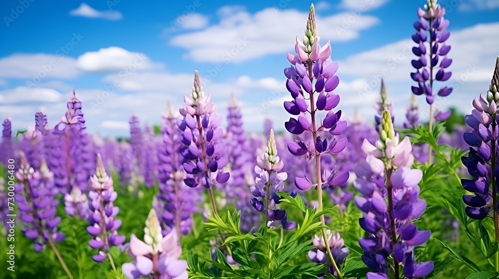 Obraz premium Nature theme, A field of bluebonnet flowers in bloom , field of bluebonnet flowers, bloom, nature theme