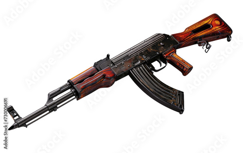 AK Custom Rifle on Transparent Background, PNG, Generative Ai