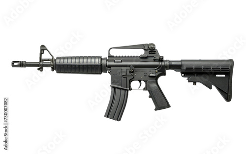 M16A4 Firearm on Transparent Background, PNG, Generative Ai