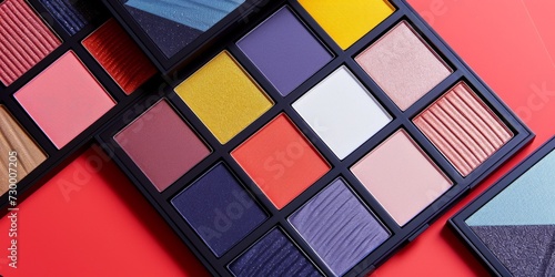 Playful eyeshadow palette with a geometric pattern