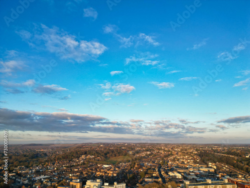 Bright Blue Sky with Clouds over England
