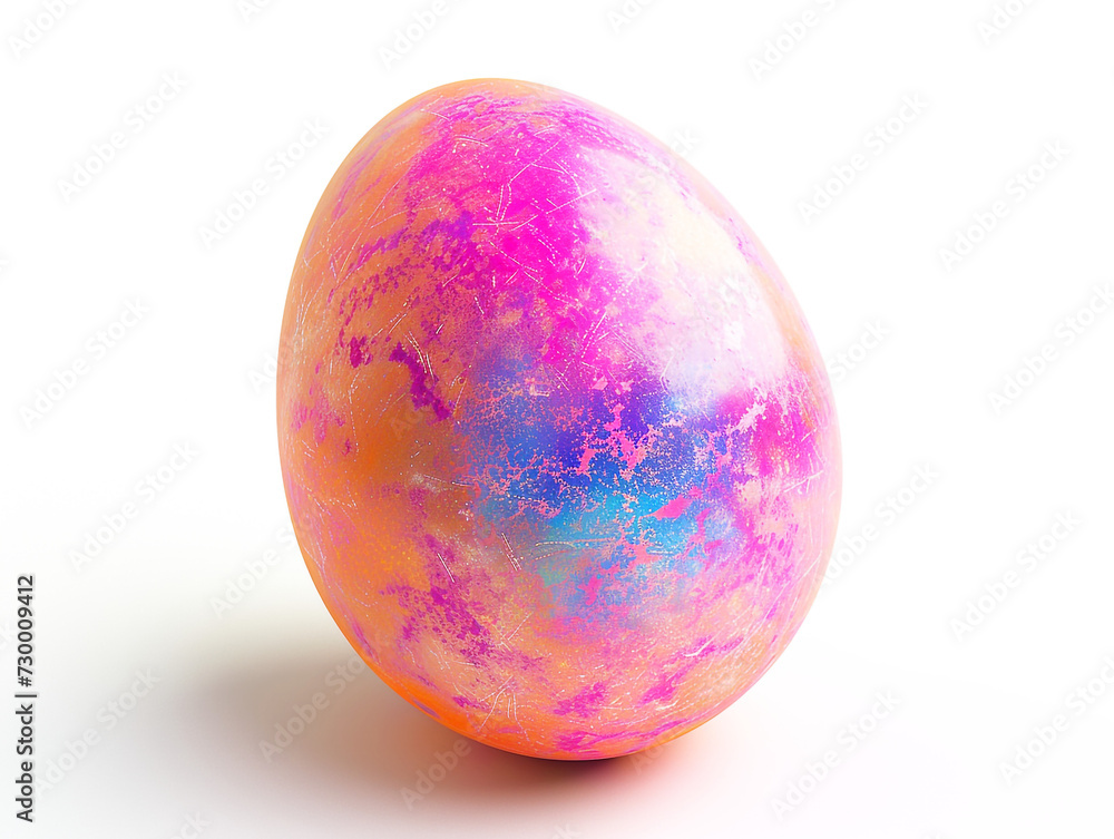 easter egg isolated on white. Generative Ai. easter egg isolated on white. Generative Ai.