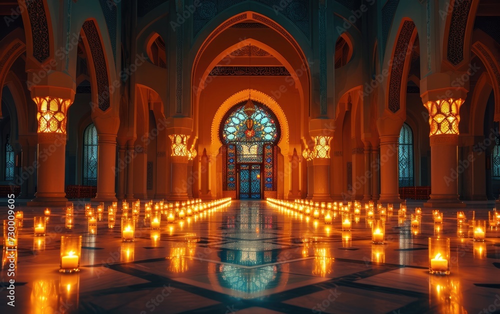 Mosque Bathed in Candlelight