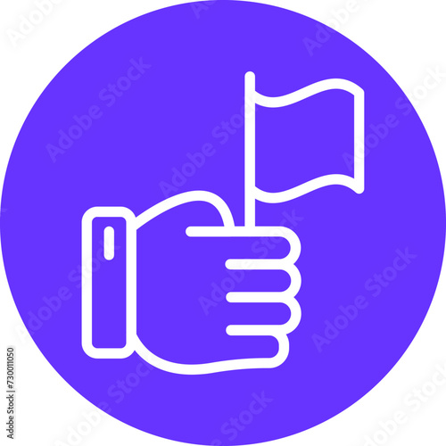 Holding Flag Icon Style