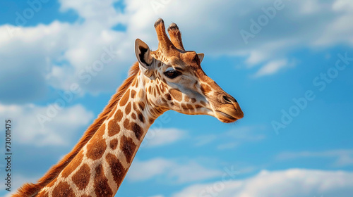 giraffe head in the sky, Generative Ai.