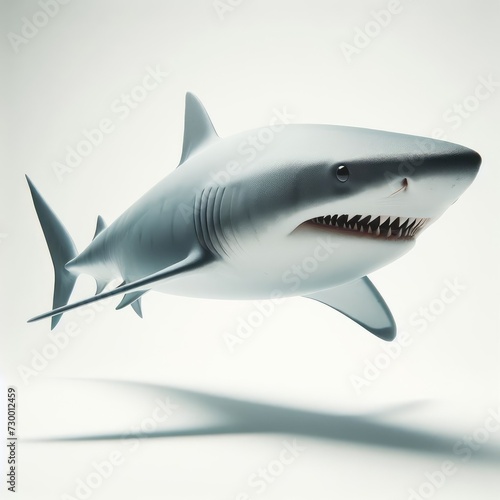 shark isolated on white 