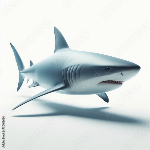 shark isolated on white 