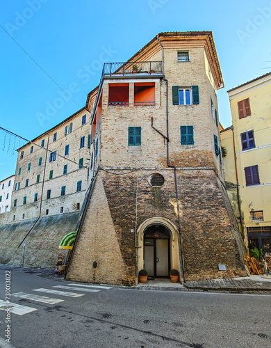 Jesi  Italy - one of the most tipycal villages of Marche region  Jesi displays an impressive defensive wall surrounding the city  one of the best preserved in Italy 