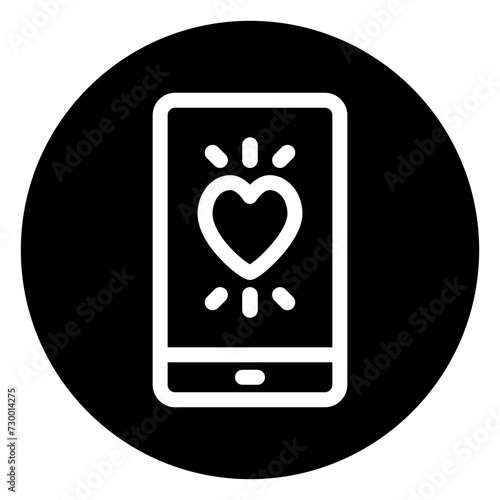 dating app glyph icon
