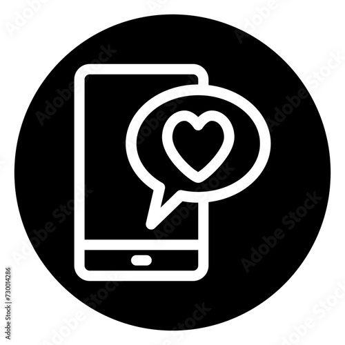 dating app glyph icon
