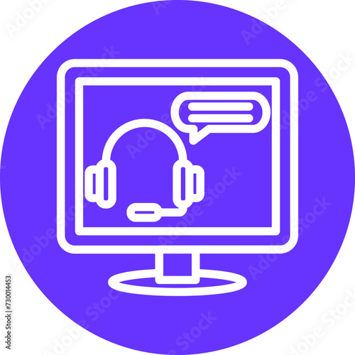 Online Counseling Icon Style