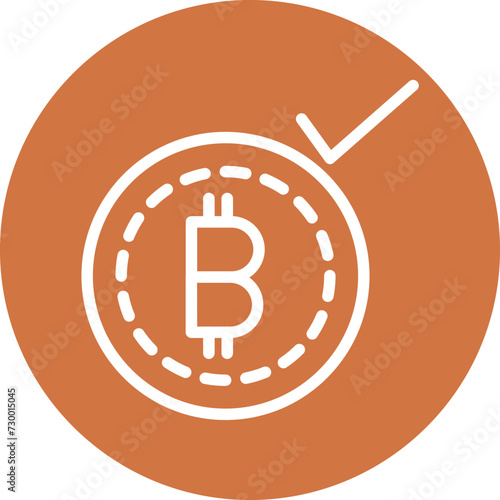 Cryptocurrency Accepted Icon Style