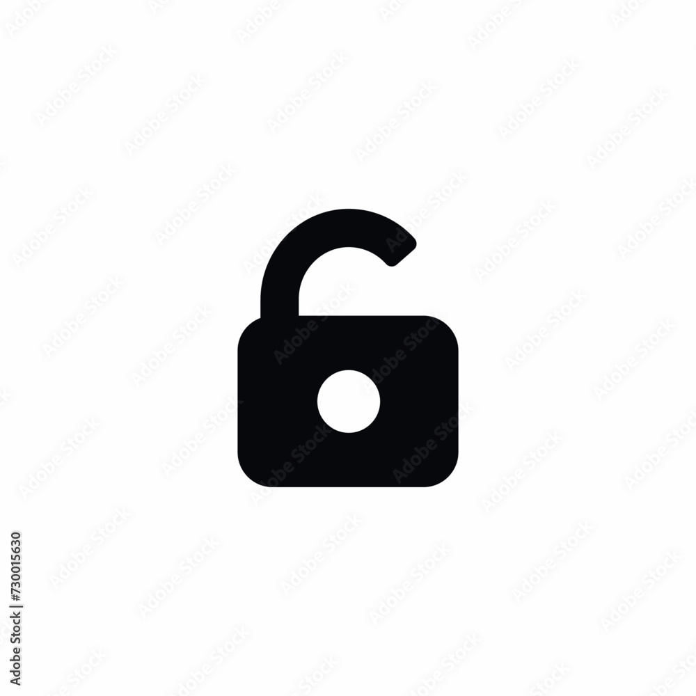Unlocked Lock Locker Icon Vector Unlocked Lock Locker Icon Vector