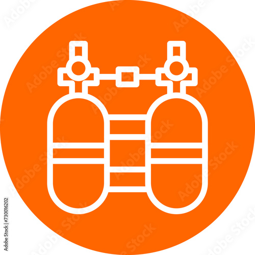 Diving Cylinder Icon Style