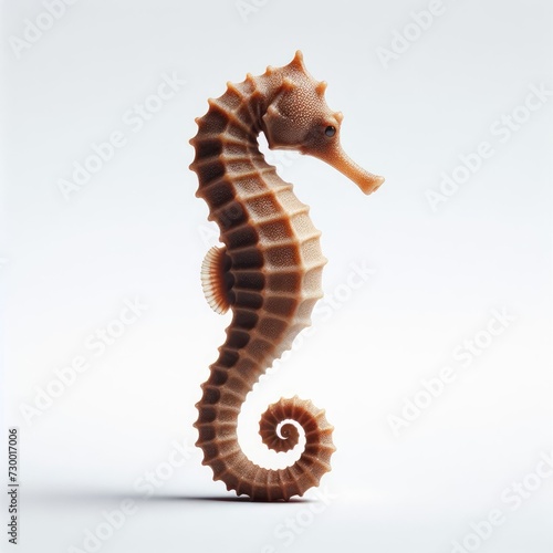 colorful seahorse on white 