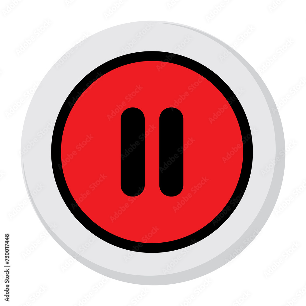 Pause button media menu, pause icon vector, in trendy flat style isolated on white background. pause icon image, pause icon illustration Pause button media menu, pause icon vector, in trendy flat style isolated on white background. pause icon image, pause icon illustration