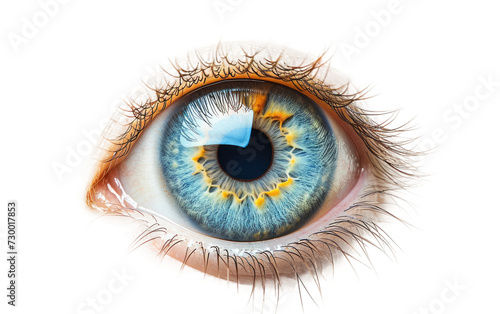 Alluring Eyeball Detail on Transparent Background, PNG, Generative Ai