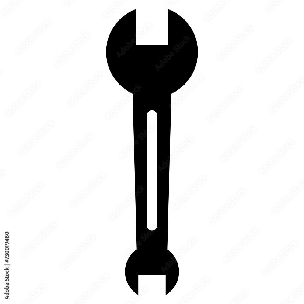 Tools vector wrench icon. Settings and repair, service sign icon. Key tool isolated on white background.