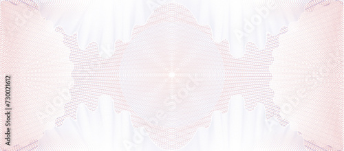 Cheque guilloche watermark pattern background, vector texture for voucher or money. Certificate or currency banknote guilloche or paper watermark pattern background for coupon or diploma document