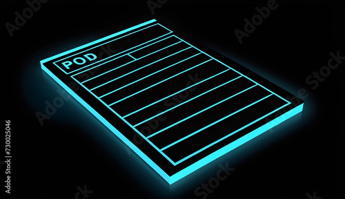 prescription pad icon clipart isolated on a black background.