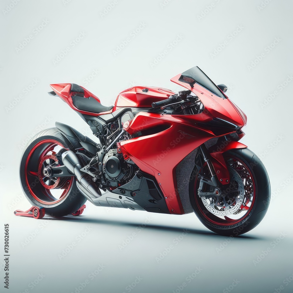 motorcycle on white background
