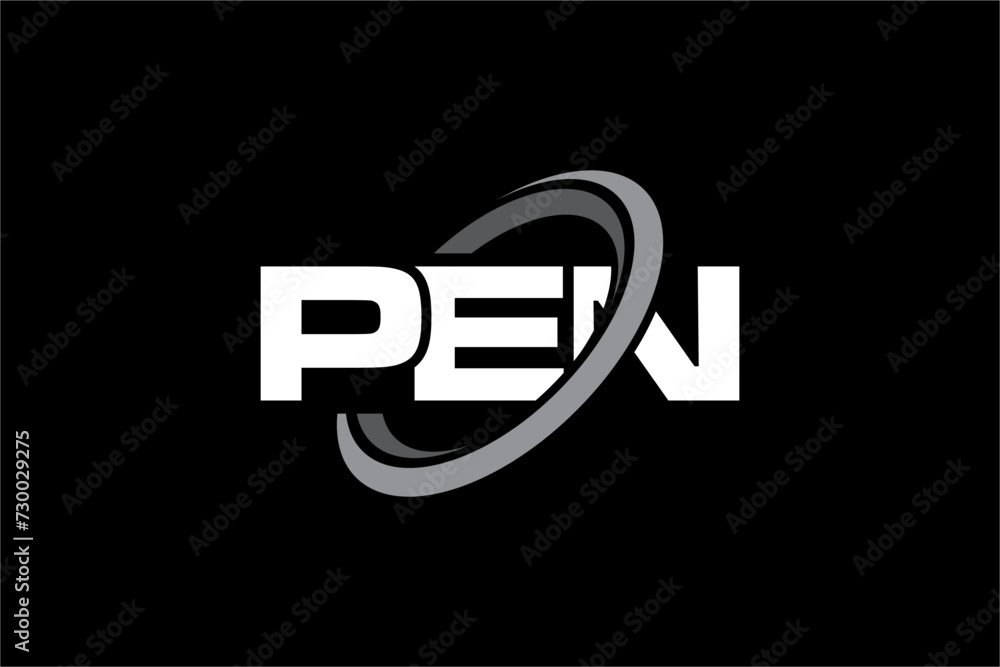 PEN creative letter logo design vector icon illustration PEN creative letter logo design vector icon illustration
