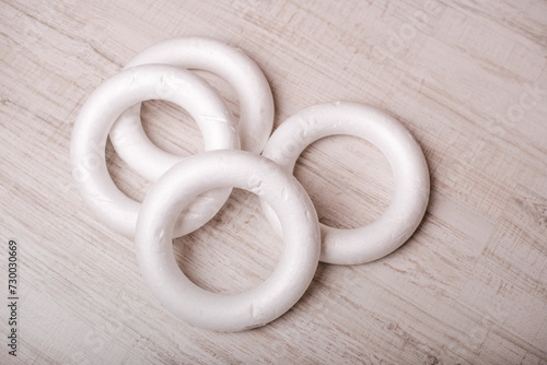 Styrofoam half rings
